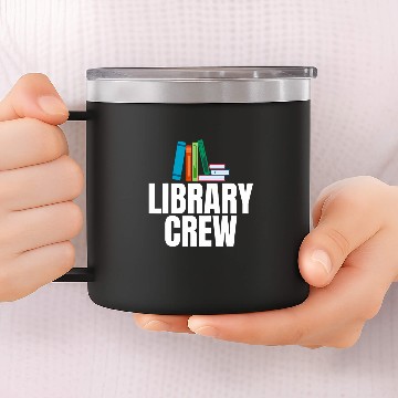 Discover Book Fun Library Crew Sarcastic for Unisex Book Nerds 14oz Stainless Steel Tumblers