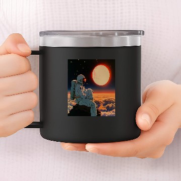 Discover Astronaut Job Retro 1990s Japanese Anime Space Astronaut Sun Rising Art 3 Baseball Tees 14oz Stainless Steel Tumblers