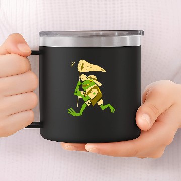 Discover Frog Pet Camping Crew Road Trip 14oz Stainless Steel Tumblers