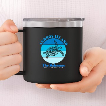 Discover Turtle Pet Andros Island Bahamas Ocean Zip 14oz Stainless Steel Tumblers