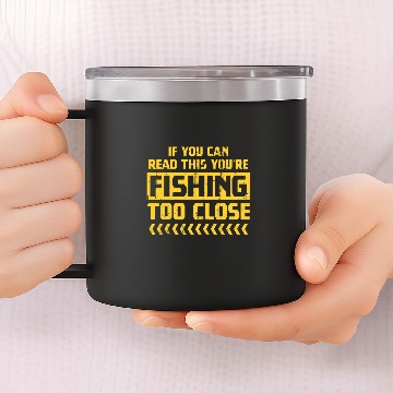 Discover Fishing Fun Funny Mens Fishing Hilarious Joke for Fishermen Funny Dad 14oz Stainless Steel Tumblers