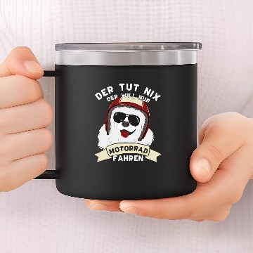 Discover Samoyed Pet Der Tut Nix Der Will Only Motorcycle Dog Biker Baseball Tees 14oz Stainless Steel Tumblers