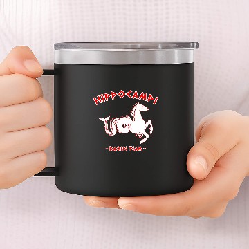 Discover Hippo Pet Hippocampi Racing Team 14oz Stainless Steel Tumblers