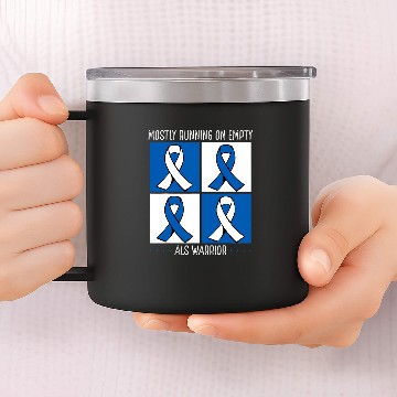 Discover Sloth Pet Gift Mostly Running On Empty ALS Warrior Sloth Lover 3 14oz Stainless Steel Tumblers