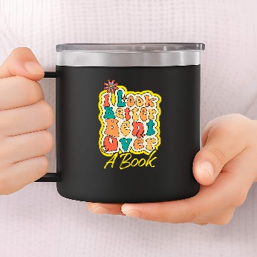 Discover Book Fun I Look Better Bent Over A Book Funny Saying Baseball Tees 14oz Stainless Steel Tumblers