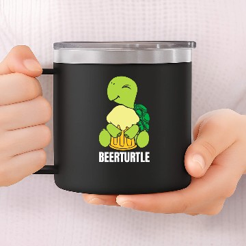 Discover Turtle Pet Beerturtle Turtle with beer Baseball Tees 14oz Stainless Steel Tumblers
