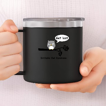 Discover Irritable owl syndrome 3D 14oz Stainless Steel Tumblers