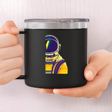 Discover Astronaut Job Space Helmet Man Reflective Visor Orange Gift Idea Baseball Tees 14oz Stainless Steel Tumblers
