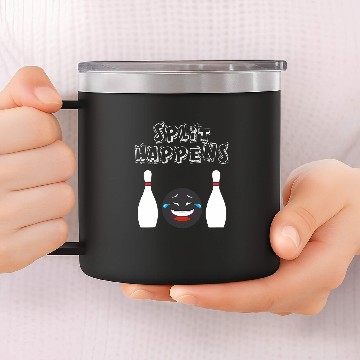 Discover Sport Bowling Split happens hilarious bowling graphic design Zip 14oz Stainless Steel Tumblers