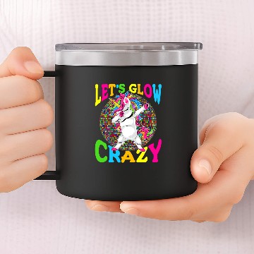 Discover Unicorn Pet Lets Glow  Retro 80s 14oz Stainless Steel Tumblers