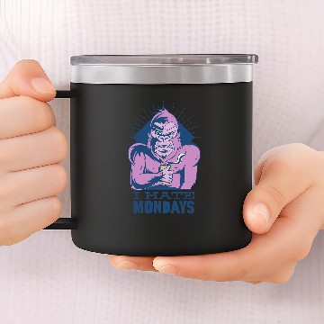 Discover Gorilla Pet Chimpanzee Gorilla hates Assembly Weekly Start Baseball Tees 14oz Stainless Steel Tumblers