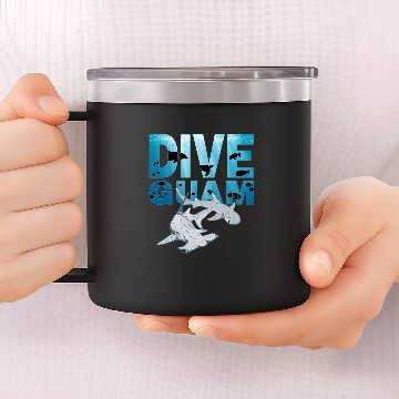 Discover Dive Guam Hammerhead Shark 14oz Stainless Steel Tumblers
