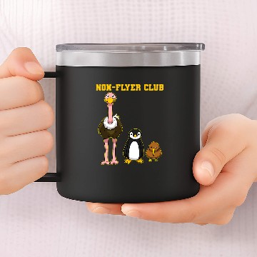 Discover Penguin Pet NonFlyer Club Kiwi Penguin Bird Bouquet 14oz Stainless Steel Tumblers