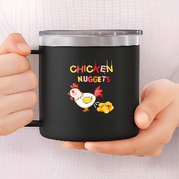 Discover Chicken Pet Nuggets Baseball Tees 14oz Stainless Steel Tumblers