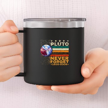 Discover Astronaut Job Pluto Never Forget Watercolor Retro Style Space Science 14oz Stainless Steel Tumblers