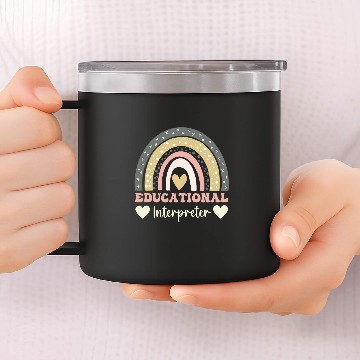 Discover Rainbow Appreciation Back To School Educational Interpreter 14oz Stainless Steel Tumblers