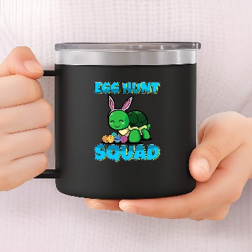 Discover Turtle Pet Egg Hunt Squad Cute Turtle Easter Eggs Hunting 14oz Stainless Steel Tumblers