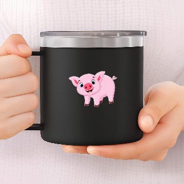 Discover Pig Pet Face Gift For 6 Zip 14oz Stainless Steel Tumblers