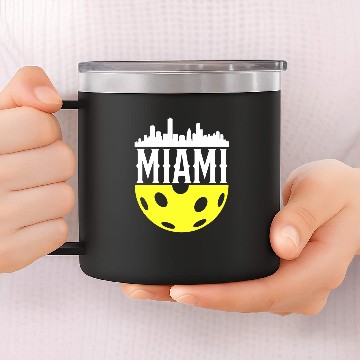 Discover Sport Pickleball Pickleball Yellow for Pickleball Players In Miami Florida Baseball Tees 14oz Stainless Steel Tumblers