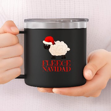 Discover Sheep Pet Funny Feliz Navidad Pun Sheep Fleece Navidad Zip 14oz Stainless Steel Tumblers
