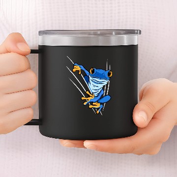 Discover Frog Pet Poison Dart 7 Baseball Tees 14oz Stainless Steel Tumblers