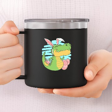 Discover Dinosaur Pet Happy Easter Spring Easter Egg Easter Bunny Baseball Tees 14oz Stainless Steel Tumblers