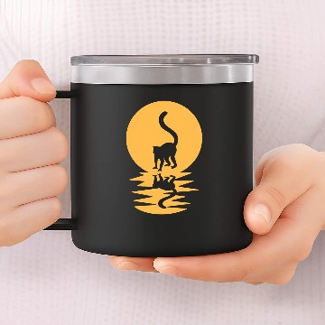 Discover Lemur Pet Great Reflective Lemur Motif 14oz Stainless Steel Tumblers