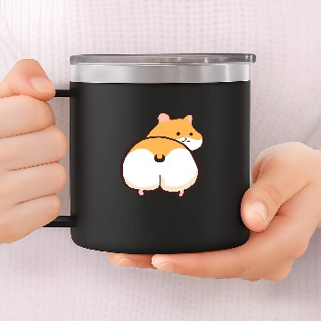 Discover Hamster Pet Cheeks 14oz Stainless Steel Tumblers