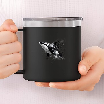 Discover Whale Pet Orca Lover Whale Jumping Baseball Tees 14oz Stainless Steel Tumblers