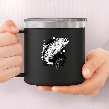 Discover Fishing Fun Brook Trout Creative Gift for Fishermen 14oz Stainless Steel Tumblers