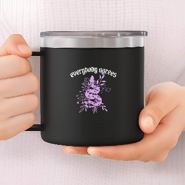 Discover Snake Pet Everybody Agrees Modern Lavender Snake Artwork Zip 14oz Stainless Steel Tumblers