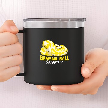 Discover Python Pet Banana Ball Python Whisperer10 14oz Stainless Steel Tumblers