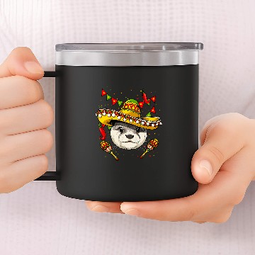 Discover Otter Pet Otters Mexico Cinco de Mayo Sea Otter Sombrero Mexican Party Animal Zip 14oz Stainless Steel Tumblers