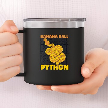 Discover Python Pet Banana Ball Python Pythonidae Snake Owner Banana Ball Python 1 14oz Stainless Steel Tumblers