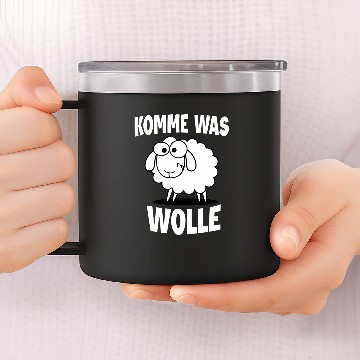 Discover Sheep Pet Komme was Wolle Lamb Saying Sheeps Wool Sheeps Head E 14oz Stainless Steel Tumblers