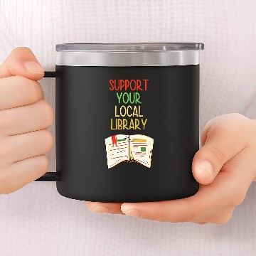Discover Book Fun Support Your Local Library vintages Library Lover Book Lovers 0 Baseball Tees 14oz Stainless Steel Tumblers
