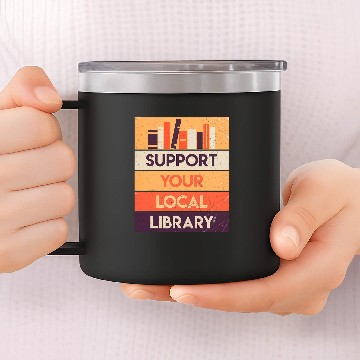 Discover Book Fun Support Your Local Library Book Lover Reader Librarian Gift 1 14oz Stainless Steel Tumblers