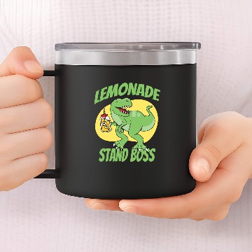 Discover Dinosaur Pet Lemonade Stand Boss Lemon Juice T Rex Baseball Tees 14oz Stainless Steel Tumblers