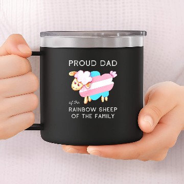 Discover Sheep Pet Trans Flag Rainbow Sheep Proud Dad LGBTQ Transgender Pride Baseball Tees 14oz Stainless Steel Tumblers