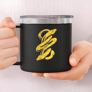 Discover Python Pet Banana Ball Python Herpetologist Snake Lover 14oz Stainless Steel Tumblers