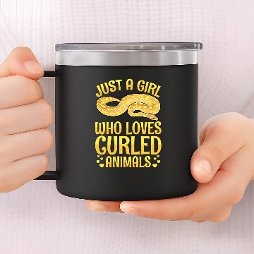 Discover Python Pet Banana Ball Python Quote for a Banana ball python owner girl 14oz Stainless Steel Tumblers