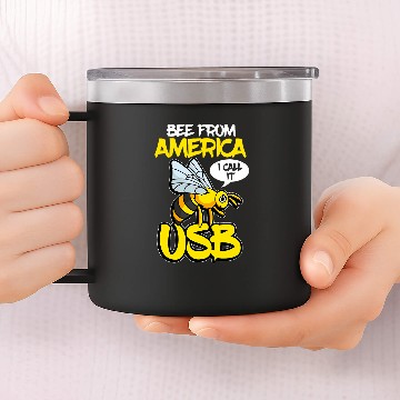 Discover Technology Beekeeper Bee from America USB Computer Science 14oz Stainless Steel Tumblers