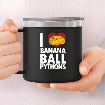 Discover Python Pet I love Banana Ball Pythons Pythonidae Banana Ball Python 1 14oz Stainless Steel Tumblers
