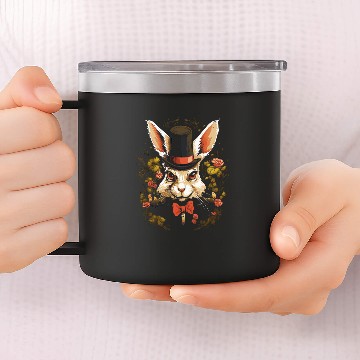Discover Easter Bunny Detective Easter 21 14oz Stainless Steel Tumblers