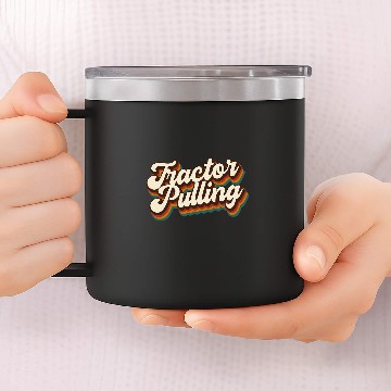 Discover Tractor Fun Retro Tractor Pulling Design Tractor Pulling Baseball Tees 14oz Stainless Steel Tumblers
