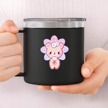 Discover Bear Pet Kawaii Bear Teddy Sakura Pastel Goth Zip 14oz Stainless Steel Tumblers