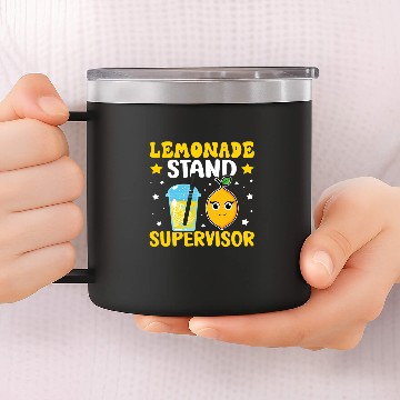 Discover Lemonade Stand Supervisor 1 14oz Stainless Steel Tumblers