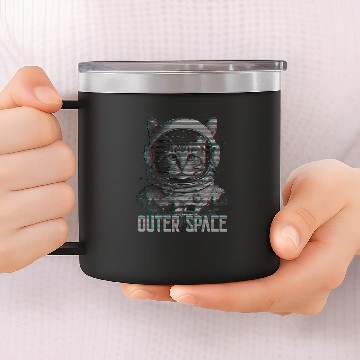 Discover Astronaut Job cat synthwave outer space cat lover cosmic cat Baseball Tees 14oz Stainless Steel Tumblers