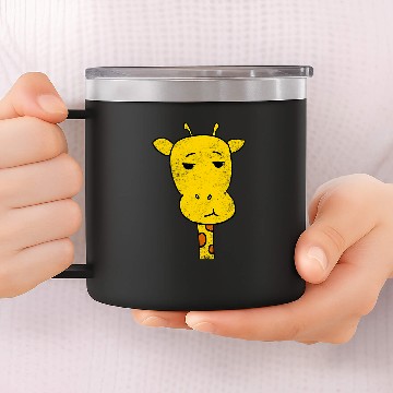 Discover Giraffe Pet Face 9 14oz Stainless Steel Tumblers