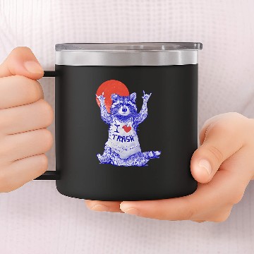 Discover Bear Pet Bear I Love Trash 14oz Stainless Steel Tumblers